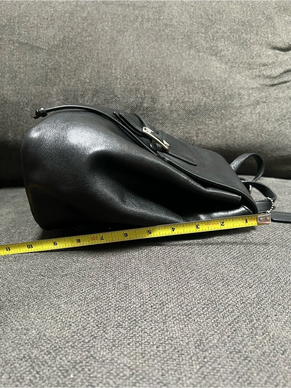 EXCELLENT CONDITION Coach Black Leather DayPack Back pack - Authentic! - Picture 8 of 12
